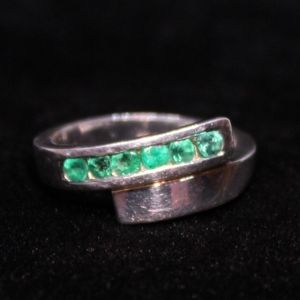 Emeralds and Silver 925 ring.